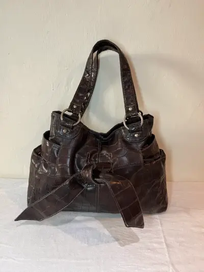 Cartera cuerina cafe - miniatura 4