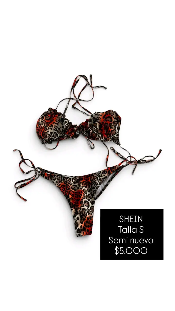 Bikini estampado animal print Shein talla S