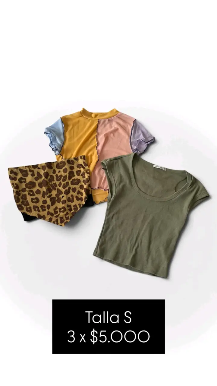Pack de poleras variadas talla S