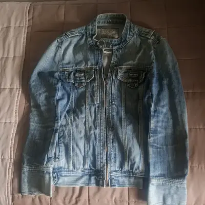 Chaqueta de mezclilla azul para mujer FES - miniatura 1