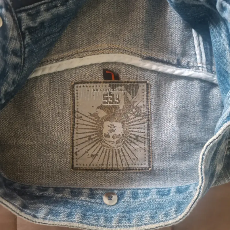 Chaqueta de mezclilla azul para mujer FES - 2