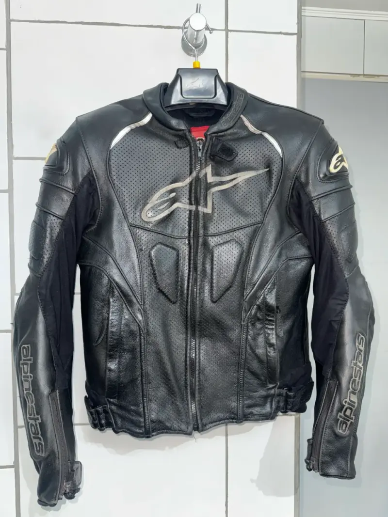 Chaqueta de cuero Alpinestars para motociclista - 1