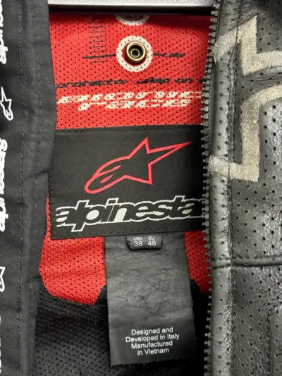 Chaqueta de cuero Alpinestars para motociclista - miniatura 3