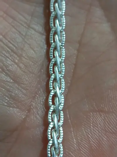 Cadena de plata estilo trenzado - miniatura 1