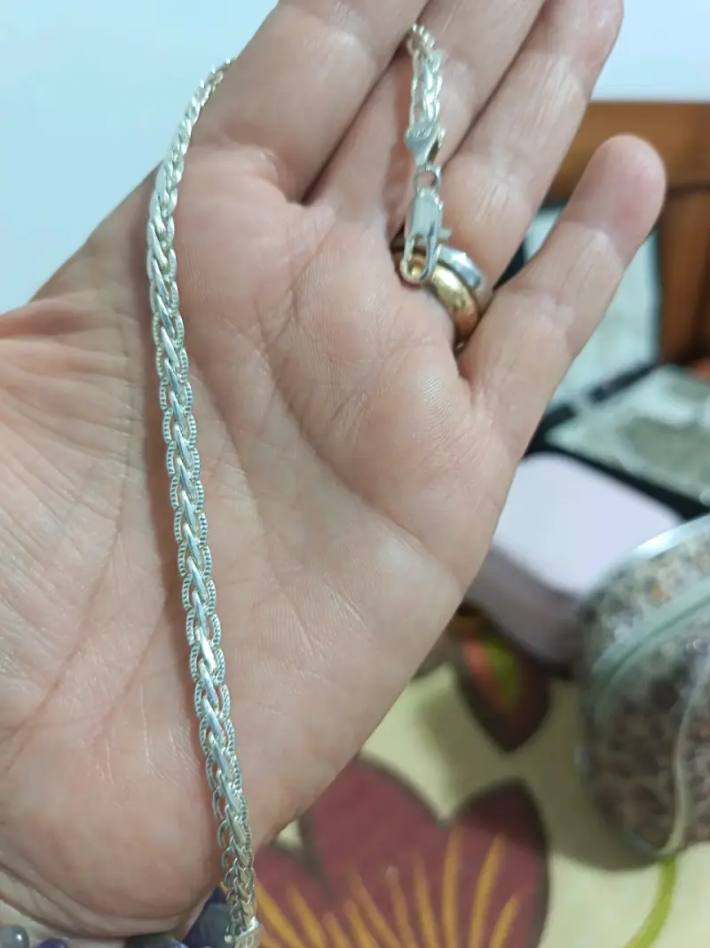 Cadena de plata estilo trenzado - 2