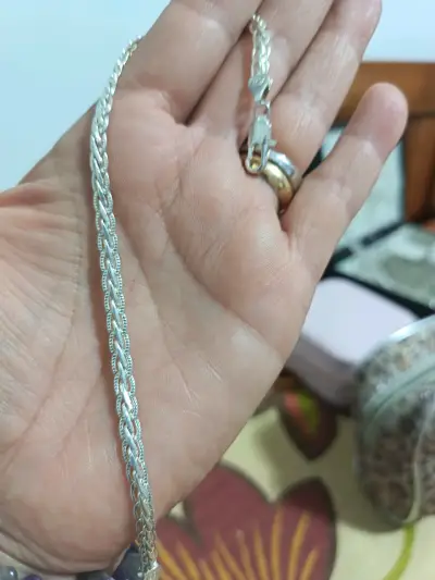 Cadena de plata estilo trenzado - miniatura 2