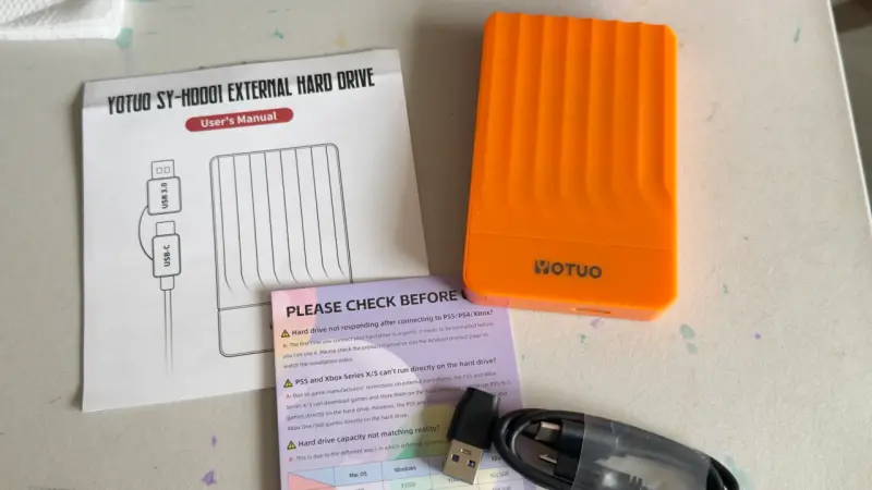 Disco Duro Externo Yotuo 1TB USB 3.0 Naranja - 3