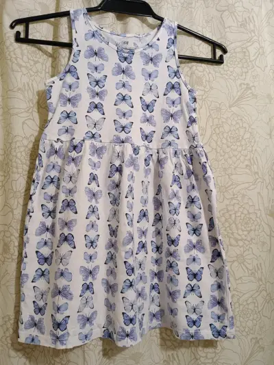 Vestido infantil con estampado de mariposas H&M - miniatura 3