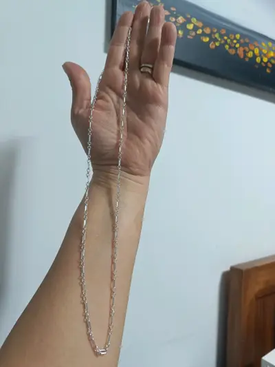 Collar de plata estilo cadena elegante - miniatura 1