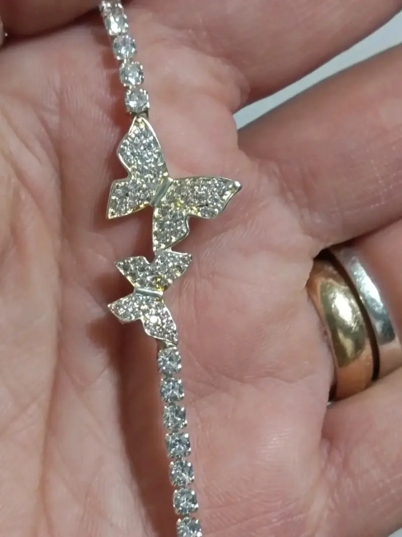 Pulsera de mariposas con brillantes - 1