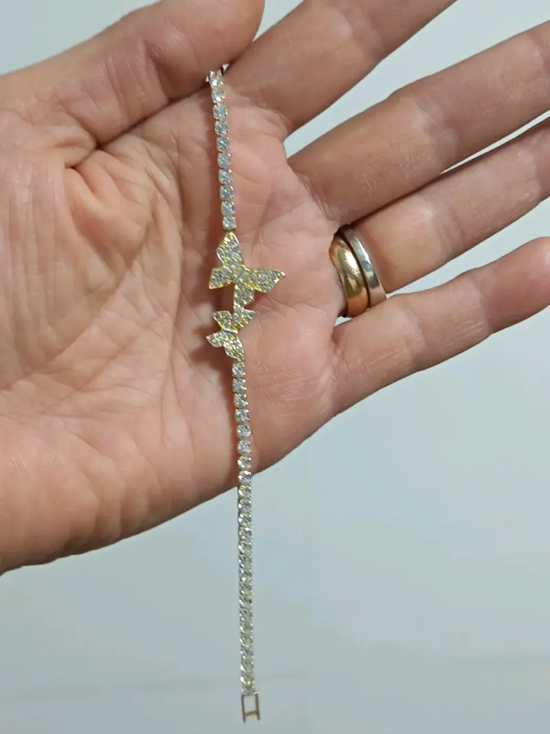 Pulsera de mariposas con brillantes - 2