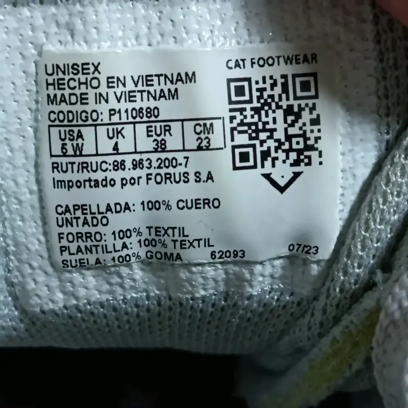 Zapatillas unisex CAT blancas con suela verde - 2