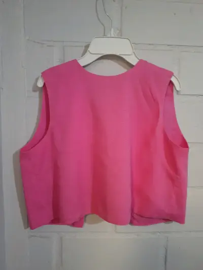 Blusa sin mangas rosa fucsia Saintmale - miniatura 1