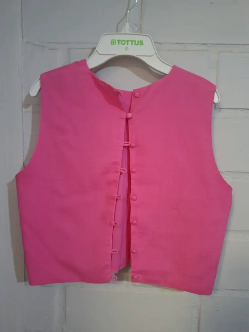 Blusa sin mangas rosa fucsia Saintmale - 2