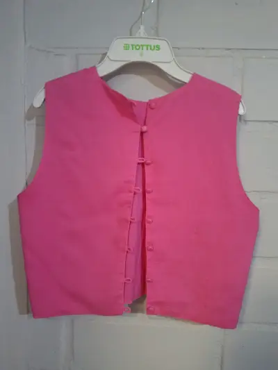 Blusa sin mangas rosa fucsia Saintmale - miniatura 2