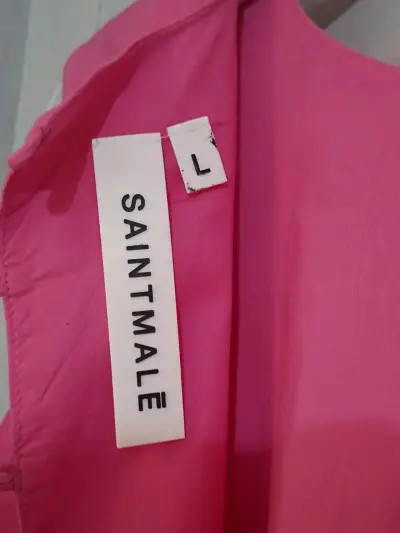 Blusa sin mangas rosa fucsia Saintmale - miniatura 3