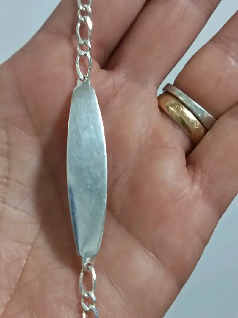 Pulsera de plata con diseño ovalado - 2