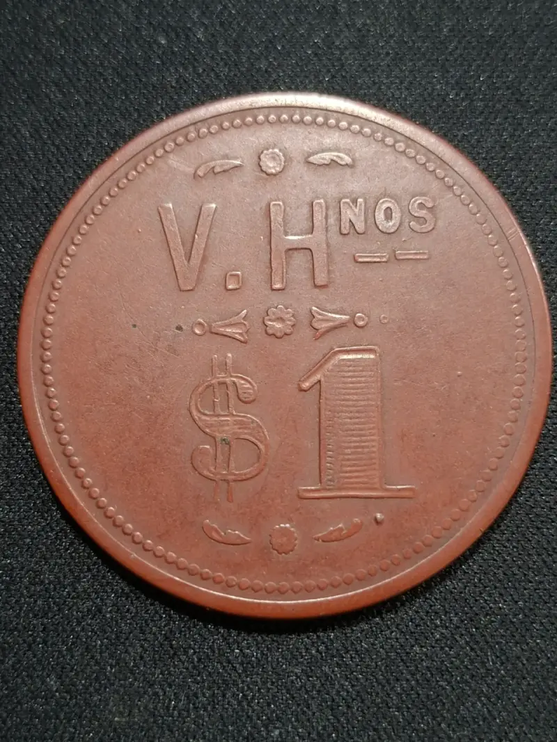 Ficha salitrera Tamaya V. Hnos $1 - 1