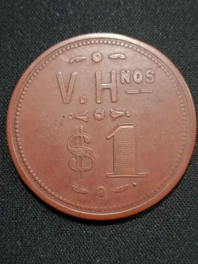 Ficha salitrera Tamaya V. Hnos $1 - miniatura 1