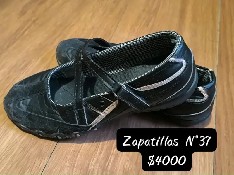 Zapatillas negras para niña talla 37