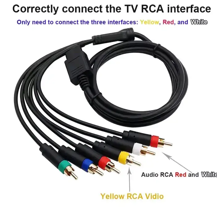 Cable RCA-rgb para N64 SNES GC SFC - 1