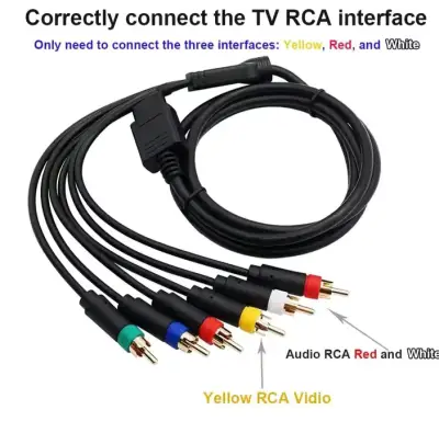 Cable RCA-rgb para  N64 SNES GC SFC - miniatura 1