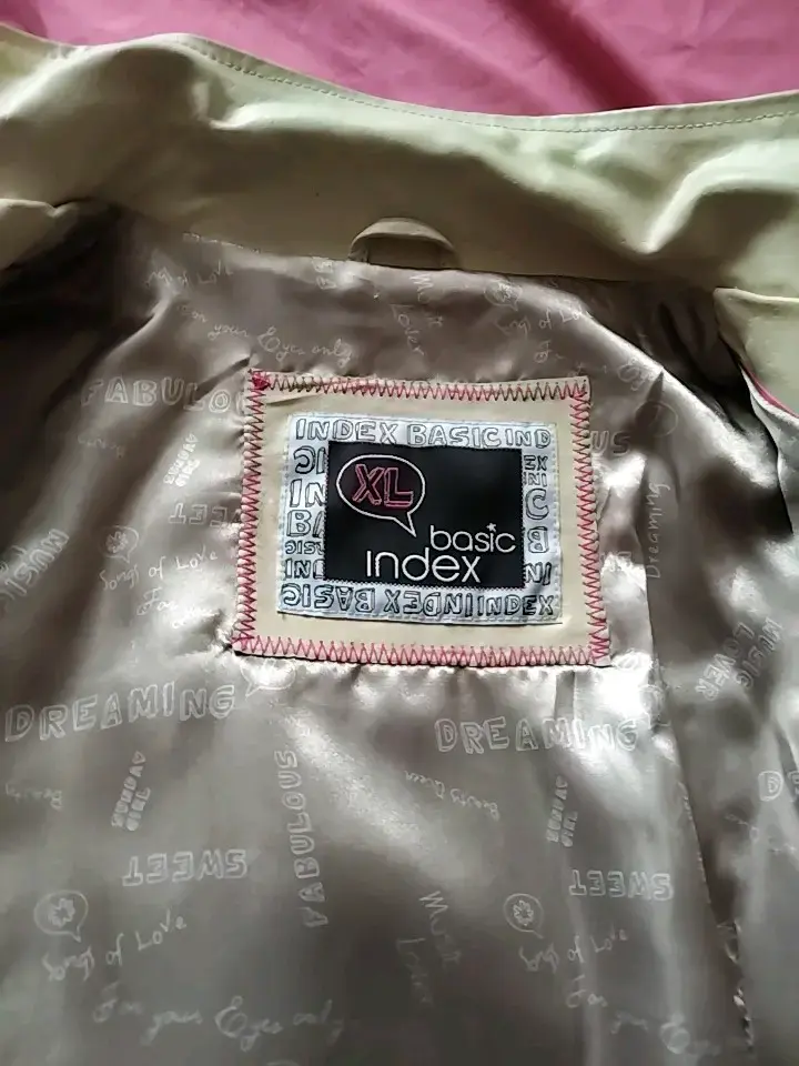 Chaqueta de cuero beige para mujer talla XL - 2