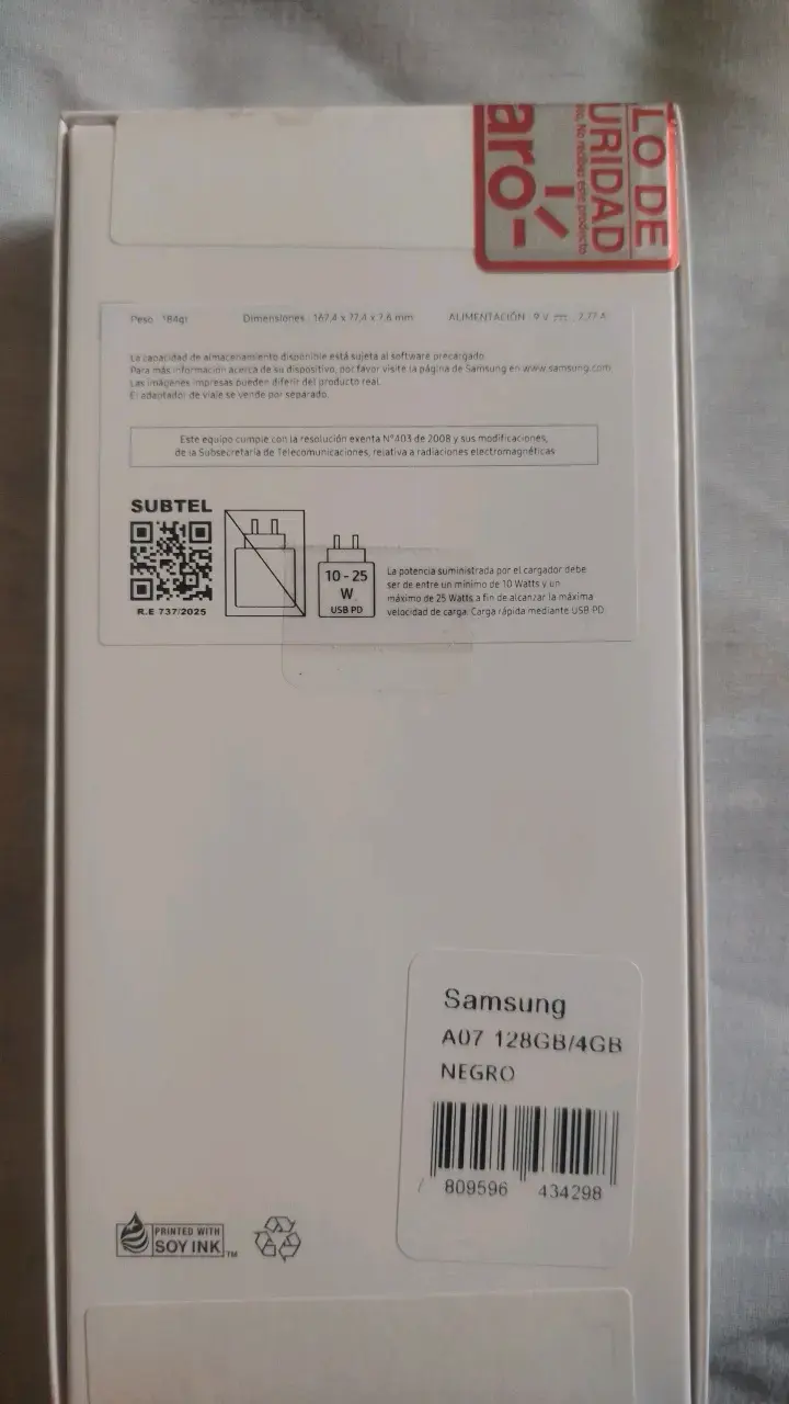 Samsung Galaxy A07 128GB Negro Nuevo - 2