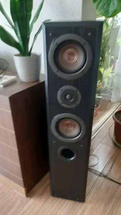 Parlante de Torre Negro con Triple Bocina - miniatura 1