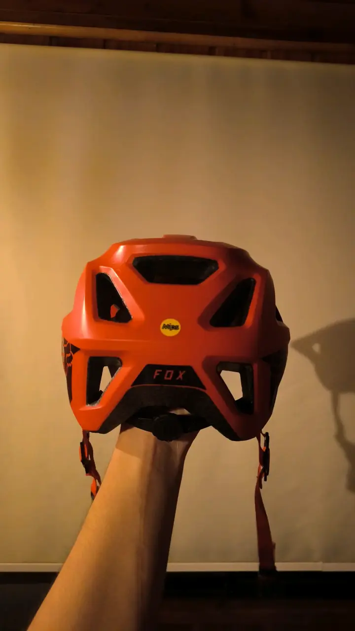 Casco de ciclismo rojo Fox con visera - 4