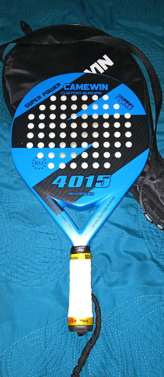 Pala de pádel Camewin 4015 azul con funda - 3