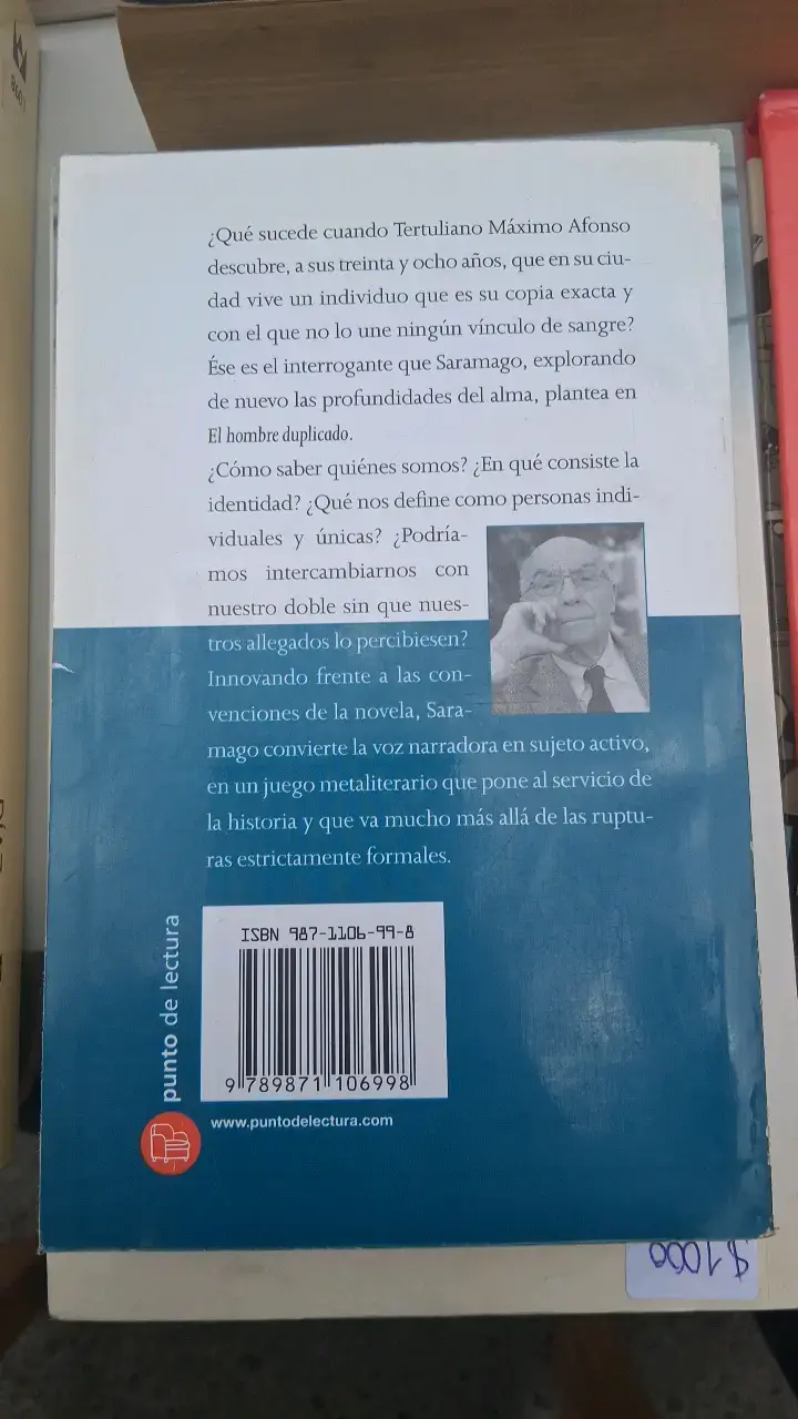Libro 'El Hombre Duplicado' de José Saramago - 2
