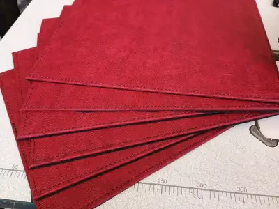 Individuales de cuerina y madera por dentro - miniatura 2