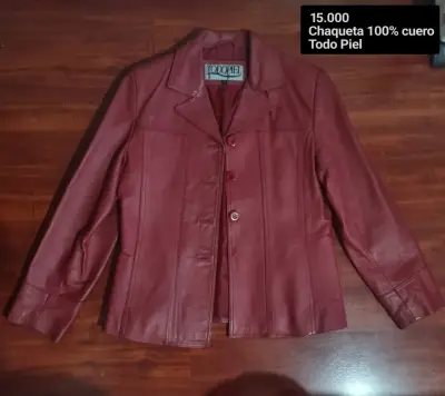Chaqueta de cuero Todopiel roja y azul - miniatura 1