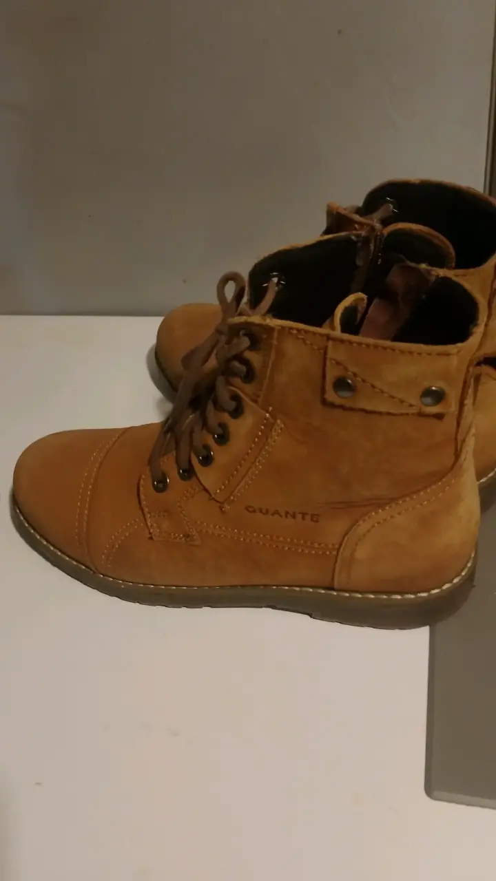 Botas de cuero marrón con cordones Guante - 2