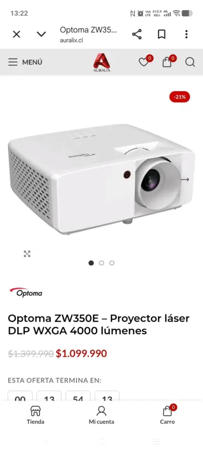 Proyector Optoma con control remoto - miniatura 1