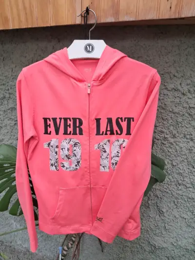 Polerón rosado con capucha Everlast para mujer - miniatura 1