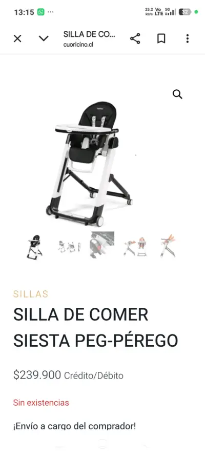 Silla de comer Peg-Pérego Siesta ajustable - miniatura 1