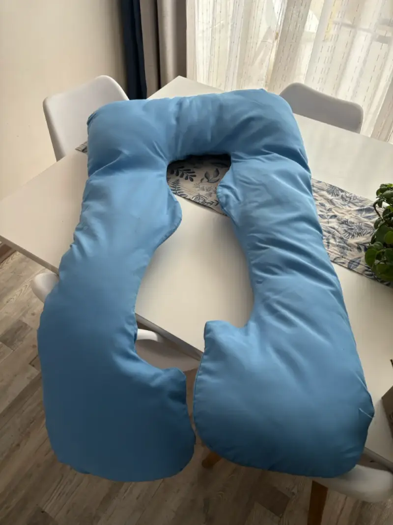Cojín de embarazo en forma de U azul - 2