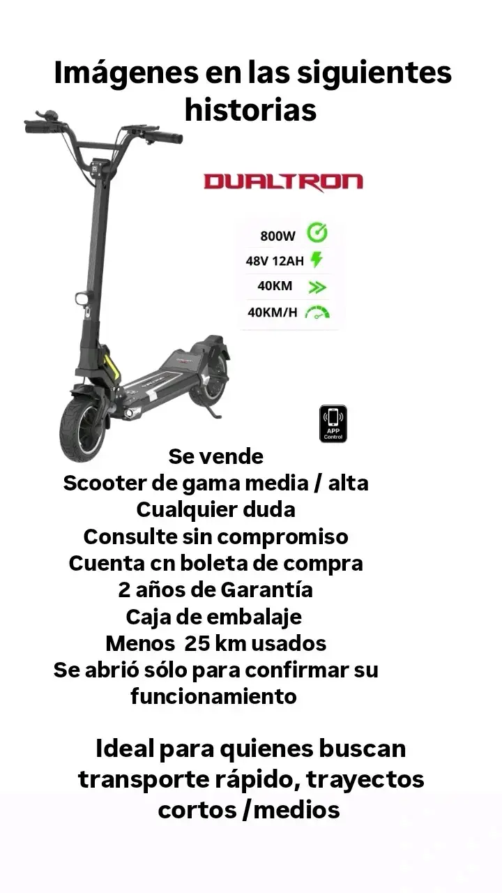 Scooter eléctrico Dualtron 800W 40KM/H - 1