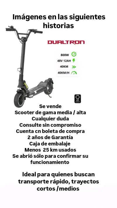 Scooter eléctrico Dualtron 800W 40KM/H - miniatura 1