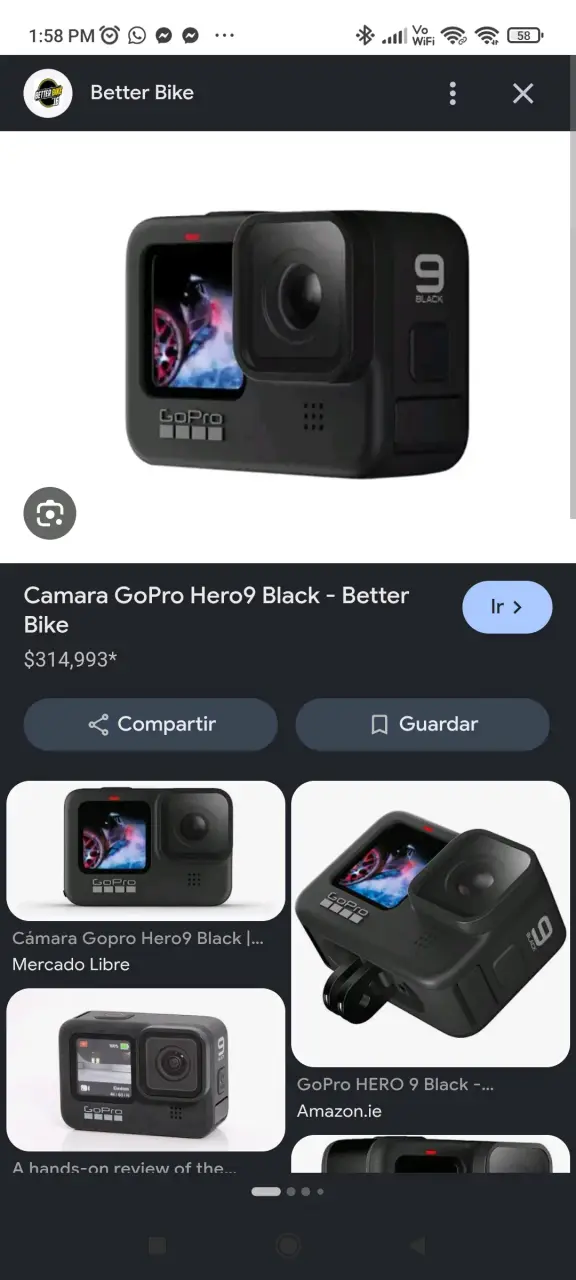 Cámara GoPro Hero9 Black con pantalla táctil