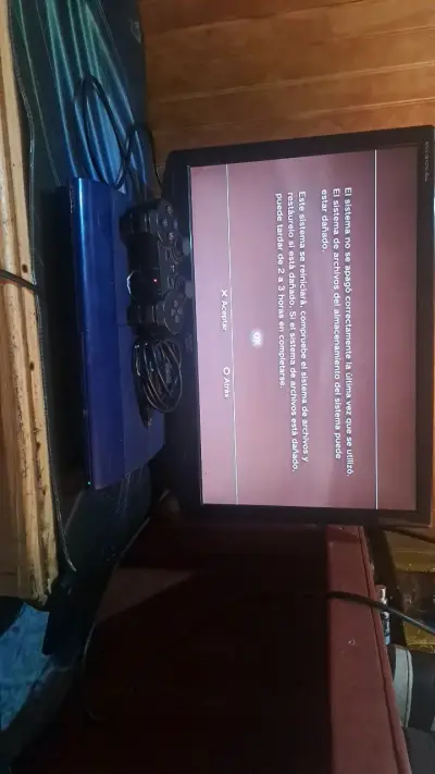 Consola PlayStation 3 con control y cables - miniatura 1