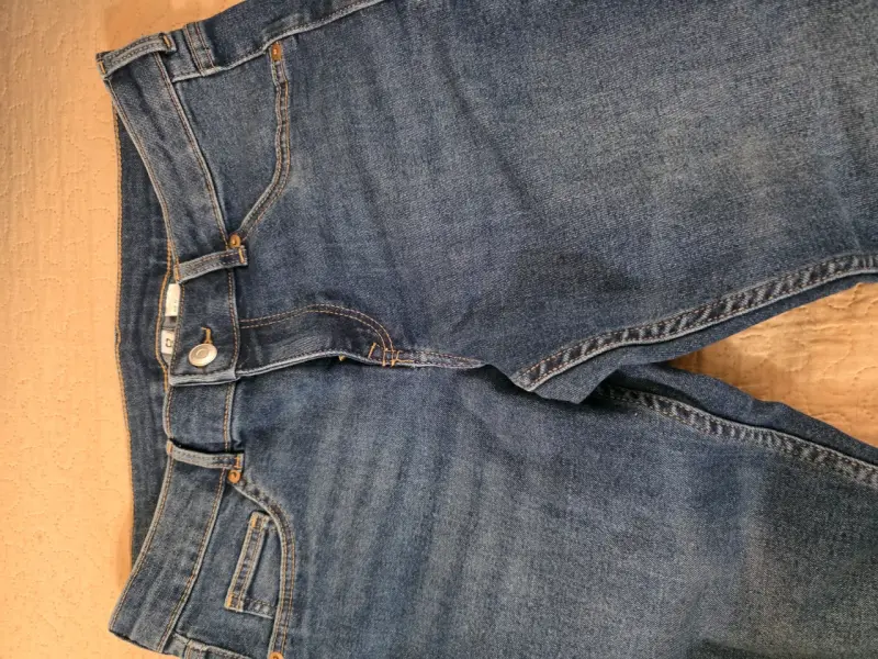 Jeans de mezclilla azul para mujer - 3