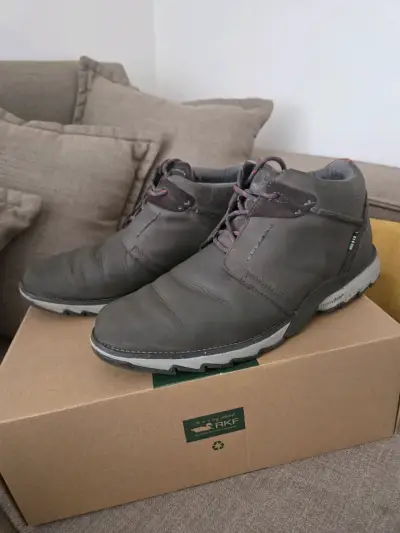 Botines de cuero gris RKF para hombre - miniatura 3