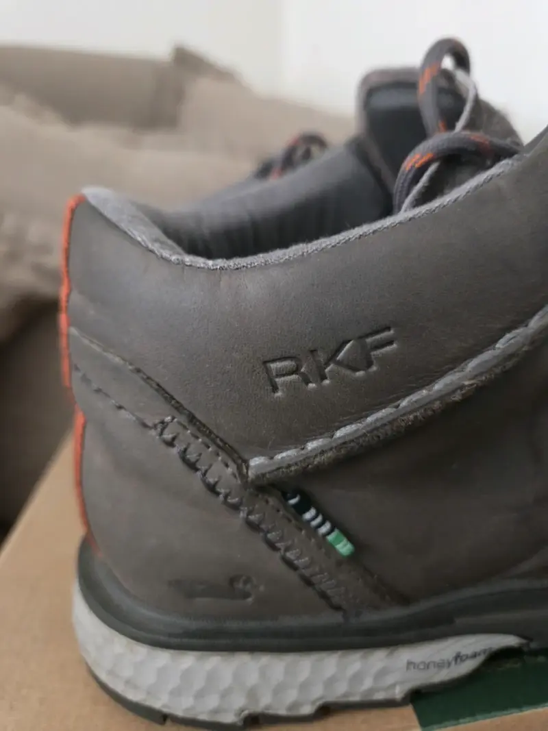 Botines de cuero gris RKF para hombre - 4