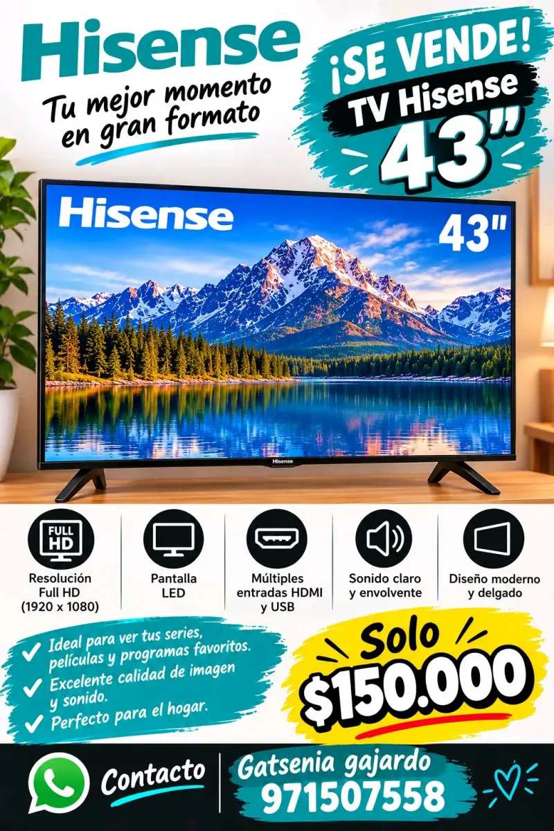 Televisor Hisense 43 pulgadas Full HD