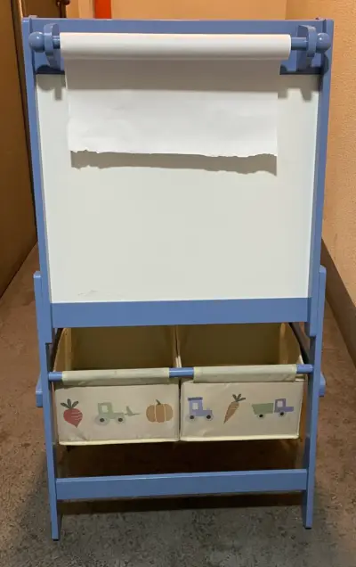 Pizarra infantil doble cara con almacenamiento - miniatura 1