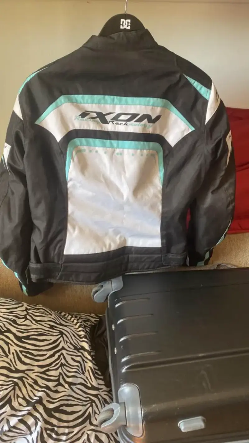 Chaqueta de moto Ixon Racing negra y blanca - 2
