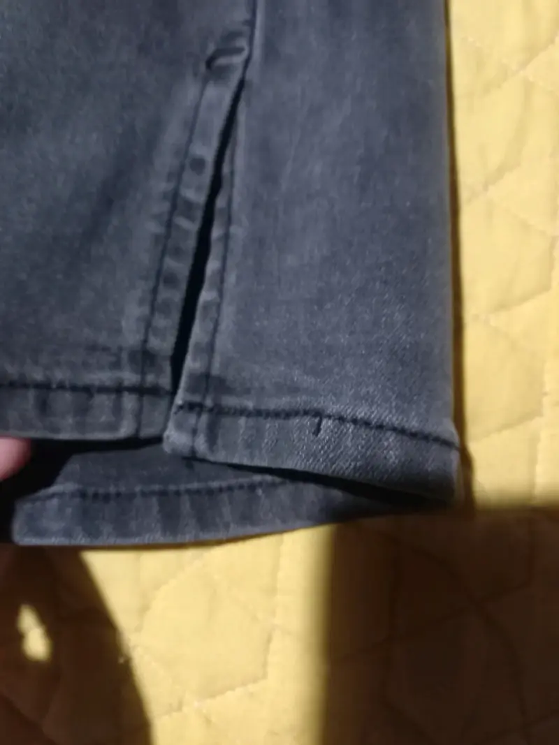 Jeans negros acampanados para mujer talla 12 - 3